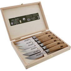 Laguiole Tradition Jean Dubost Laguiole 6 pcs. Steak Knife Set, Oak Wood