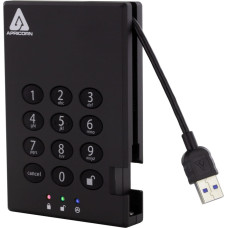 Apricorn Dysk zewnętrzny HDD Apricorn Aegis Padlock 3.0 500GB Czarny (A25-3PL256-500)