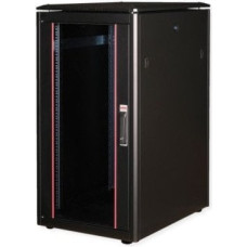 Roline 19-calowa szafa sieciowa Pro 22 U, 600x800 WxD, szklane drzwi, czarna