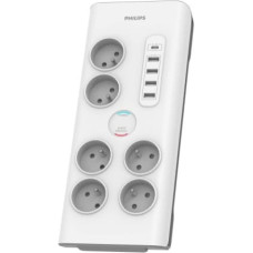 Philips Surge protector 6 sockets AC Fr 40W, 2 m