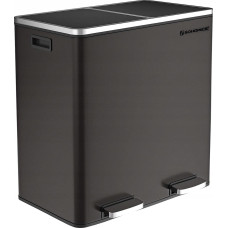 Songmics Kosz na śmieci Songmics Podwójny Kosz Na Śmieci, 2 Pojemniki Kuchenne Na Śmieci I Recykling O Pojemności 2 X 30 L Z 15 Workami Na Śmieci, Metalowy Kosz