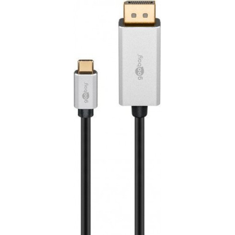 Goobay Kabel USB Goobay USB-C - DisplayPort 3 m Czarno-srebrny (60177)