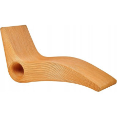 Beliani Leżak ogrodowy rattanowy jasne drewno AIROLE