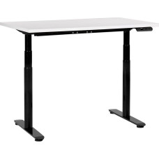Beliani Biurko Beliani Biurko regulowane elektrycznie 120 x 72 cm biało-czarne DESTIN IV