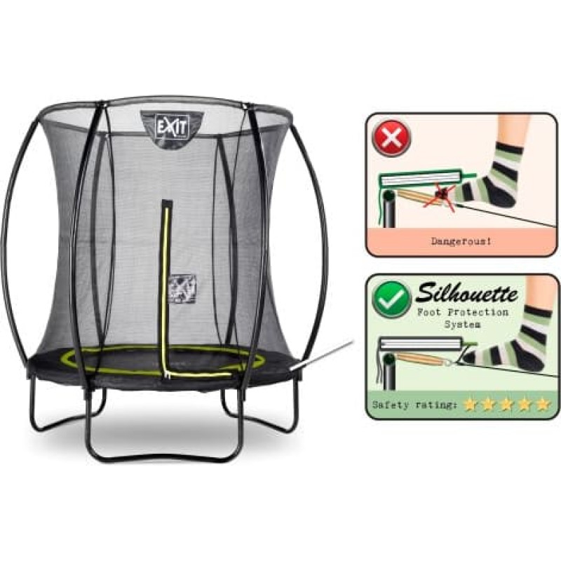 Exit Silhouette batuts ar tīklu ø183cm - melns