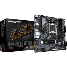 Gigabyte | B650M D3HP | Processor family AMD | Processor socket AM5 | DDR5 DIMM | Memory slots 1 | Supported hard disk drive interfaces SATA, M.2 | Number of SATA connectors 4 | Chipset AMD B650 | Micro ATX