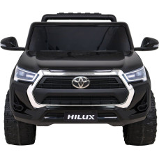 Ramiz Toyota Hilux na akumulator dla dzieci Czarny + Napęd 4x4 + Pilot + 2 bagażniki + Radio MP3 + LED