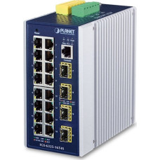 Planet PLANET IGS-6325-16T4S łącza sieciowe Zarządzany L3 Gigabit Ethernet (10/100/1000) Niebieski, Szary