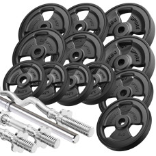 Marbo Sport Pastiprinātu rokturu un gumijotu svaru komplekts 83 kg - Marbo Sport