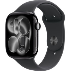Apple Watch S11 Aluminium 46mm Diamantschwarz (Sportarmband schwarz) S/M