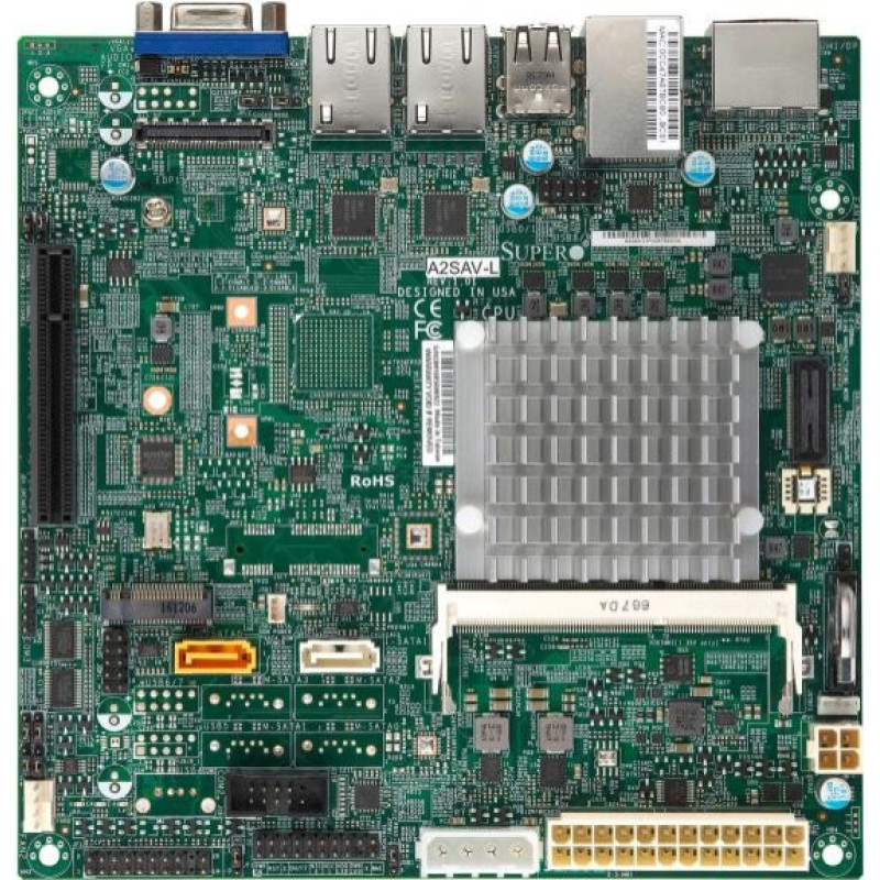 Supermicro Mainboard A2SAV-L mini-ITX Atom x5-E3940 (4C/4T) 1.6 GHz Bulk