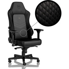 Noblechairs Fotel Noblechairs HERO z prawdziwej skóry - czarny/czarny (GAGC-118)