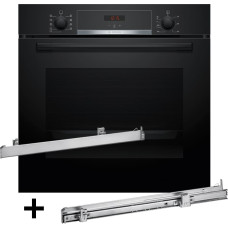 Bosch HBA514BB3 oven + BOSCH HEZ538000 single-level telescopic runners
