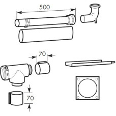 Vaillant Zestaw podłączeniowy do szachtu DN 80/125 - 303250
