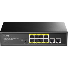 Cudy FS1010PG network switch Fast Ethernet (10/100) Power over Ethernet (PoE) Black