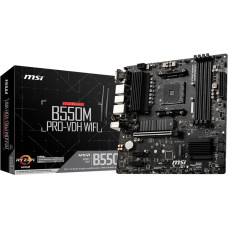 MSI Mainboard|MSI|AMD B550|SAM4|MicroATX|2xPCI-Express 3.0 1x|2xM.2|1xPCI-Express 4.0 16x|Memory DDR4|Memory slots 4|1x15pin D-sub|1xHDMI|1xDisplayPort|2xUSB 2.0|4xUSB 3.2|1xPS/2|1xRJ45|3xAudio port|B550MPRO-VDHWIFI