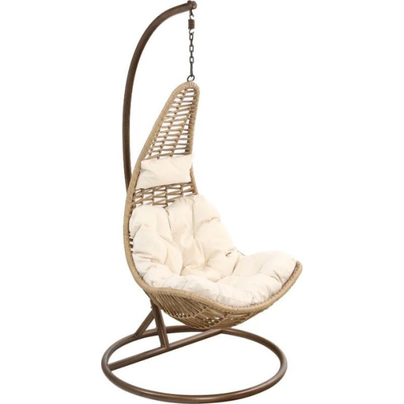 Domoletti Supamasis krėslas, pakabinamas Domoletti 21-C HANGING CHAIR, rudas/kreminės spalvos