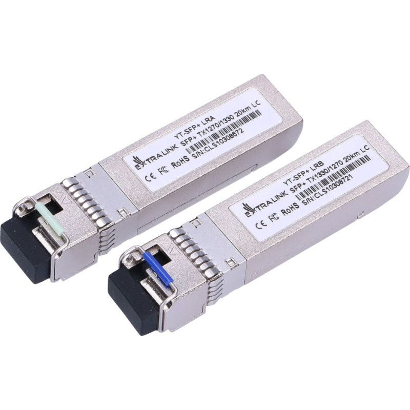 Xiaomi Extralink SFP+ 10G | Moduł SFP+ WDM | 10Gbps 1270/1330nm, single mode, 20km, LC, DOM, para