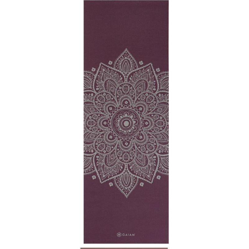 Gaiam Midnight Plum Sundial Flower Jogas paklājiņš 5mm 65734