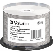 Verbatim DVD-R 4.7GB Verbatim 16x Inkjet white Full Surface Glossy 50er Cakebox 43734