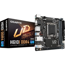 Gigabyte H610I DDR4 Motherboard - Supports Intel Core 14th CPUs, 4+1+1 Hybrid Digital VRM, up to 3200MHz DDR4 (OC), 1xPCIe 3.0 M.2, GbE LAN, USB 3.2 Gen 1