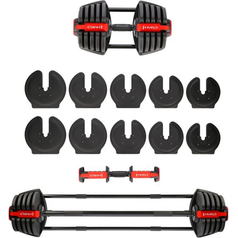 HMS Hanteles komplekts SGR40 PRO SET 2IN1 SET DUMBBELL 40 KGS HMS