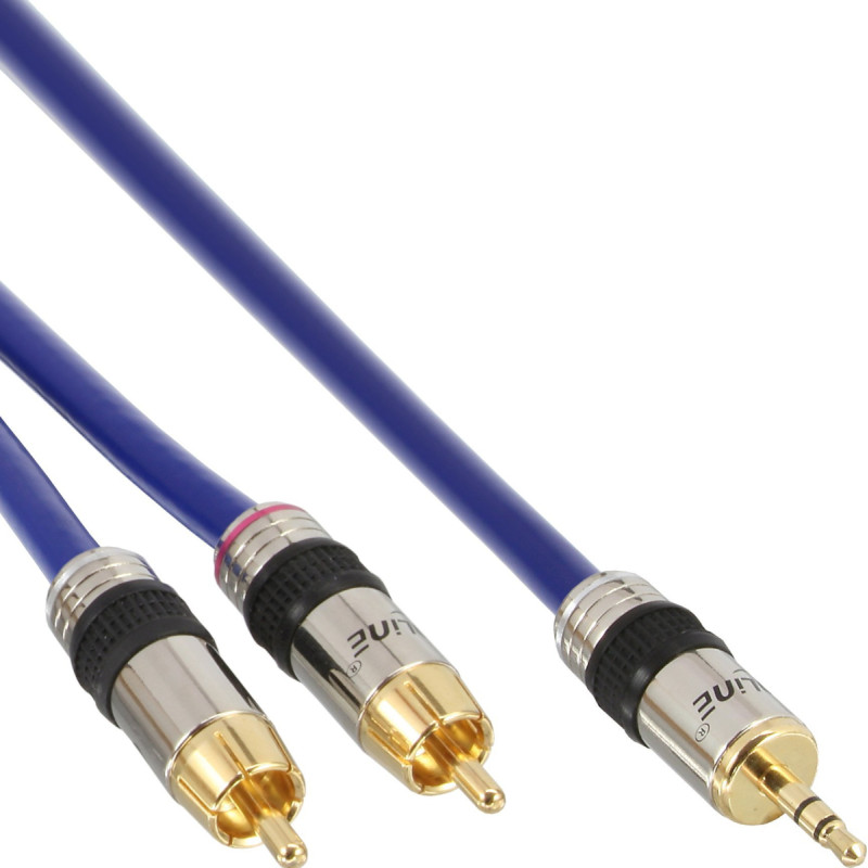 Inline Kabel InLine Jack 3.5mm - RCA (Cinch) x2 25m niebieski (89932P)