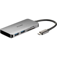 D-Link 6 In 1 USB-C Hub mit HDMI/Kartenleser/USB-C Ladeanschluss DUB-M610