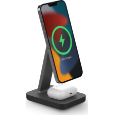 Zagg International Ładowarka Zagg International Mophie Snap+ charging stand pad - stojąca ładowarka bezprzewodowa do dwóch urządzeń kompatybilna z MagSafe 15W (black)