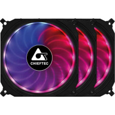 Chieftec Wentylator Chieftec Tornado 3-pack + Hub (CF-3012-RGB)