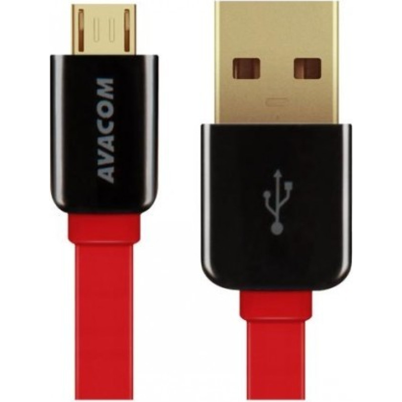 Avacom MIC-40R USB CABLE - MICRO USB, 40CM, RED