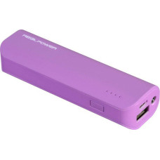 Realpower Powerbank Realpower PB-2600 2600mAh Fioletowy