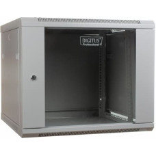 Digitus Wall mount cabinet 19 9U 501/600/450mm, glass door, grey (RAL 7035)