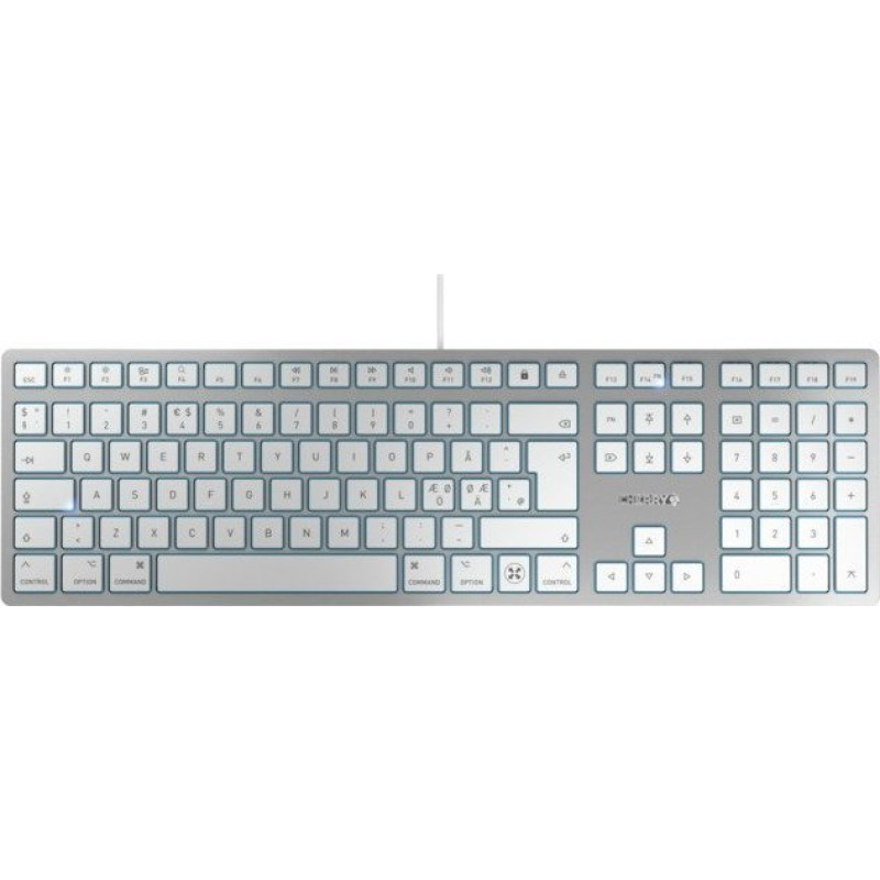 Cherry Klawiatura Cherry CHERRY KC 6000C FOR MAC klawiatura USB QWERTY Skandynawia Srebrny