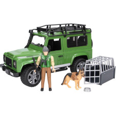 Bruder LandRover Defender z figurką leśnika i z psem (02587)