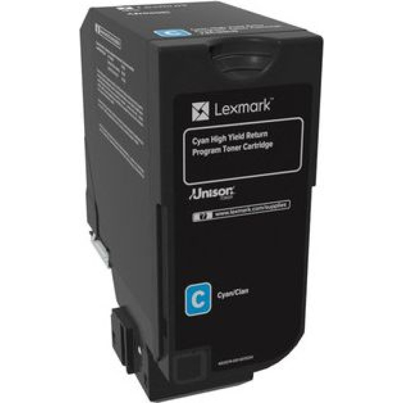 Lexmark Toner Lexmark 74C2HC0 Cyan Oryginał  (74C2HC0)