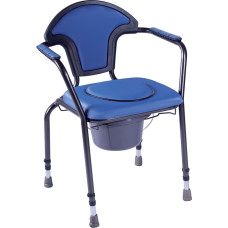 Aston OPEN sanitary chair with height adjustment Navy blue