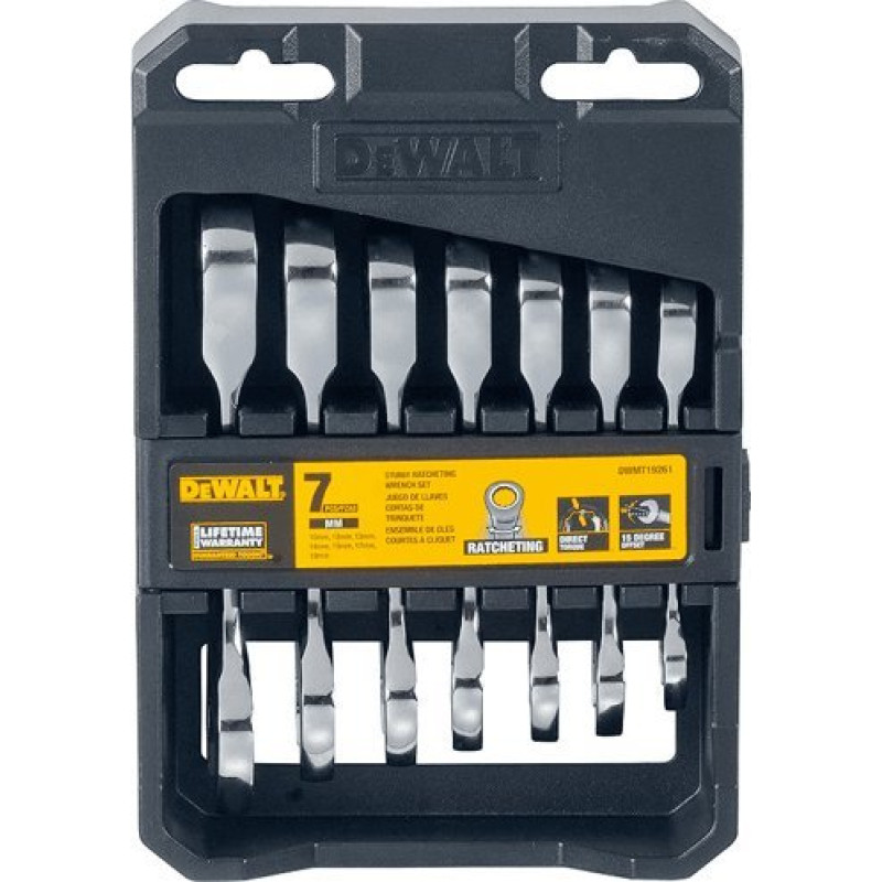 Dewalt DEWALT KLUCZ PŁASKO-OCZKOWY Z GRZECHOTKĄ KPL. 7el.