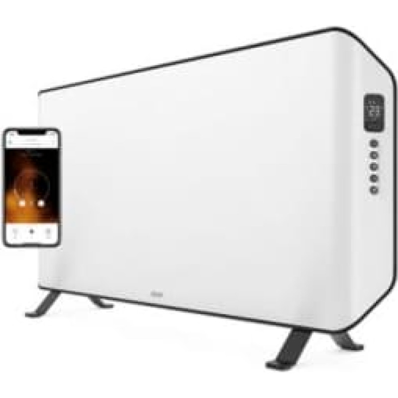 Duux Edge 1500 Smart Convector Heater 1500 W, Suitable for rooms up to 20 m², White, Indoor, Remote Control via Smartphone, IP24