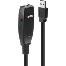 Lindy Kabel USB Lindy USB-A - USB-A 15 m Czarny (43322)