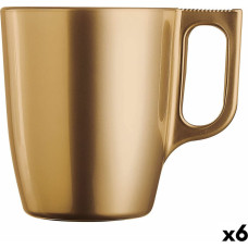 Luminarc Mug Luminarc Flashy Golden Glass 250 ml (6 Units)