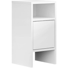 Alexandra House Living Nightstand Alexandra House Living White Wood MDP 29 x 59 x 29 cm 1 door