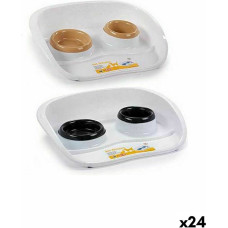 Stefanplast Pet feeding dish Stefanplast Double Plastic 34 x 11 x 46,5 cm (24 Units)