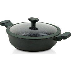 Nava Patelnia NAVA Patelnia granitowa głęboka z pokrywką szklaną IMPERIAL 26 cm 3,5 l