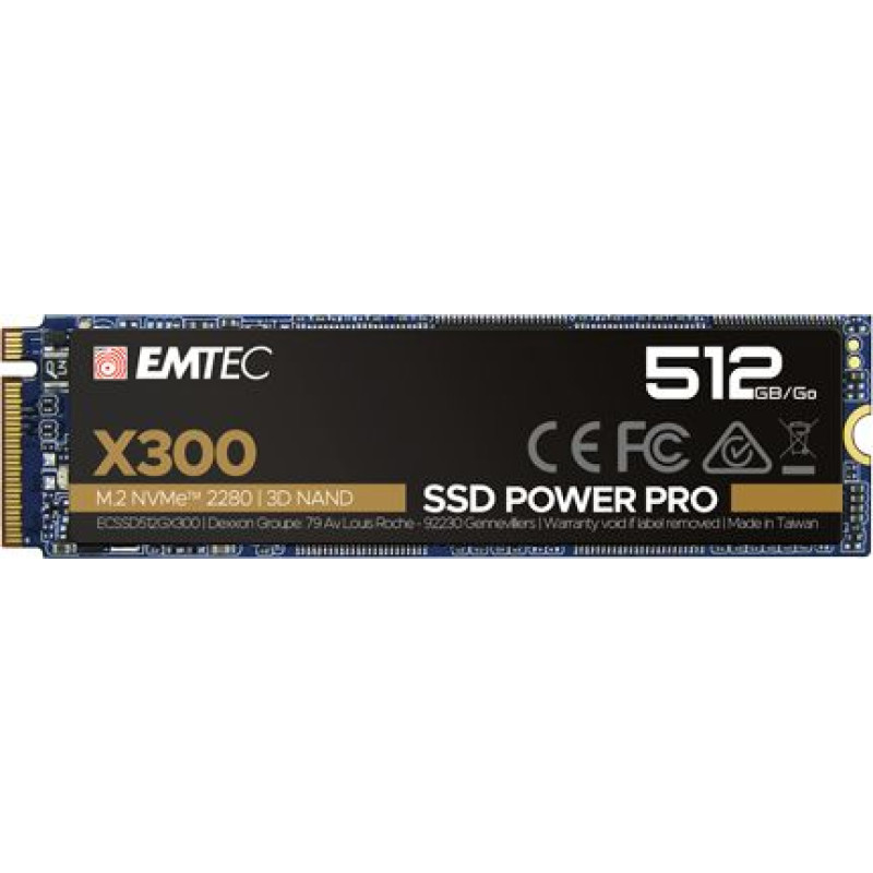 Emtec Dysk SSD Emtec X300 Power Pro 512GB M.2 2280 PCI-E x4 Gen3 NVMe (ECSSD512GX300)