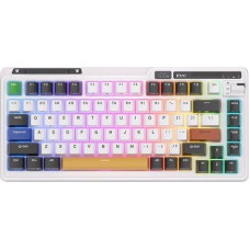 Royal Kludge Klawiatura Royal Kludge Bezprzewodowa klawiatura mechaniczna Royal Kludge KZZI K75 pro RGB, Moment Switch (czarno-biała)