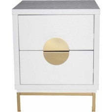 Dkd Home Decor Nightstand DKD Home Decor White Golden Metal MDF Wood 40 x 40 x 50 cm 50 x 35 x 60 cm 40 x 49 x 50 cm