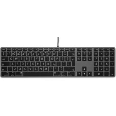 LMP Klawiatura LMP Large Font USB Keyboard 110 keys wired USB keyboard with 2x USB and aluminum upper cover - UK - space gray