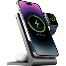 Energea Ładowarka Energea Energea MagTrio składana ład. indukcyjna 3w1 15W Fast Charging szary/gunmetal MagSafe