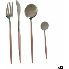 Kinvara Cutlery Set Pink Silver Stainless steel (12 Units)